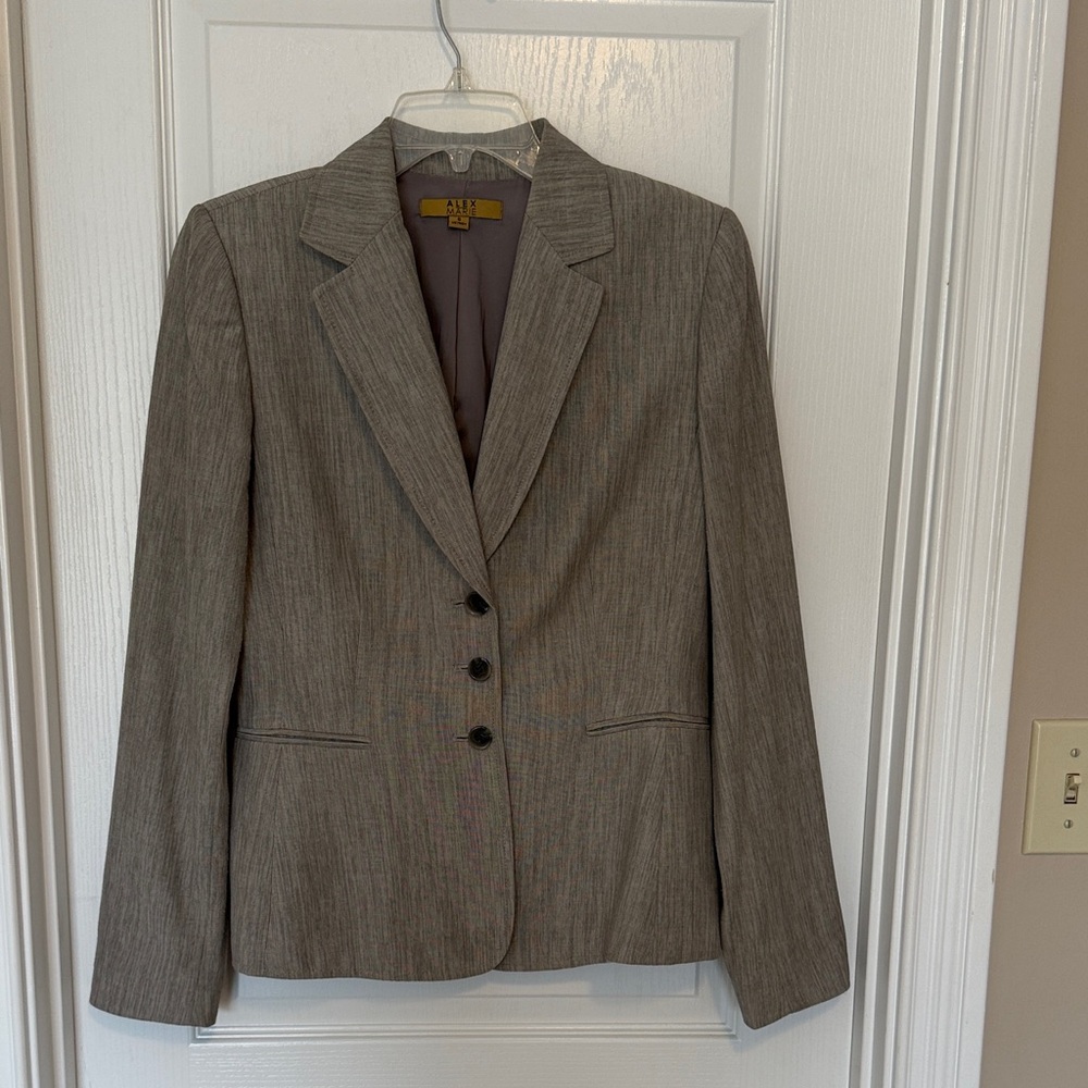Women's Alex Marie Women's Light Gray Blazer Size 8